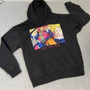 Dragon Ball Z Hoodie Sweatshirt Mens Small Anime Graphic Skater